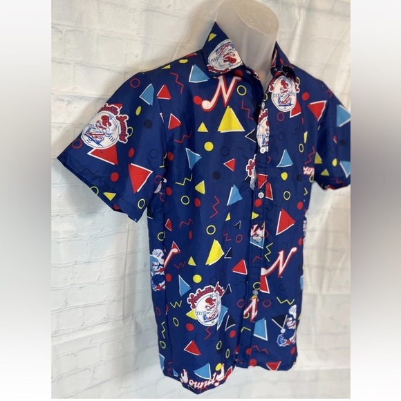 Nashville Sounds Baseball Decades Button Down Top Shirt Adult M SGA Brewers 2000 - Picture 5 of 15